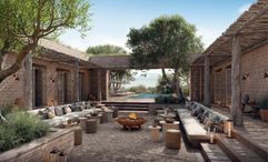 A rendering of the courtyard at the Discover Collection Amboseli in Kenya. The resort is planned to be one of several operating under the Discover Collection name; the first is planned to open in Oman next year.