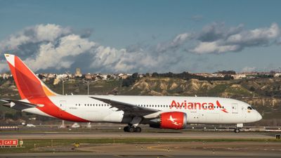 An Avianca 787 in Madrid.