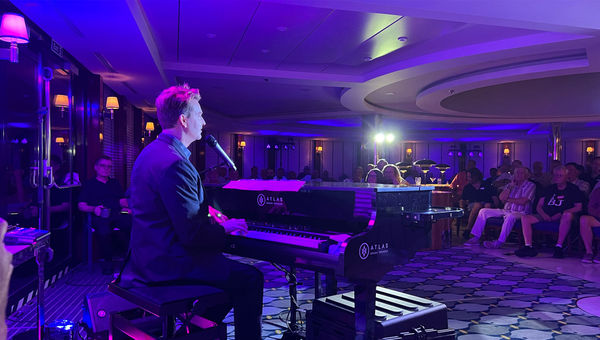 Broadway star Levi Kreis performed aboard the cruise.