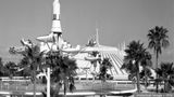 A historical image of Space Mountain at Walt Disney World, seen here in 1974 ahead of its official opening.