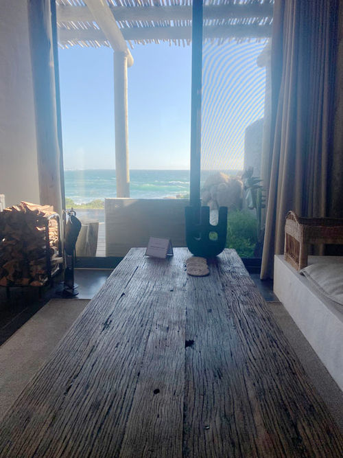 Enjoying an ocean view from a guestroom at GweGwe Beach Lodge was the ideal way to start each day.