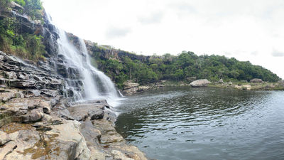 A guided hike from GweGwe Beach Lodge included a stop at Horseshoe Falls, which featured quiet swimming holes and ancient Bushmen rock paintings etched into the stone.