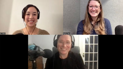 Clockwise from top left: Christina Jelski of Travel Weekly, Hayely Berg of Hopper and host Rebecca Tobin discuss the deals surrounding the 2024 Black Friday sales season.