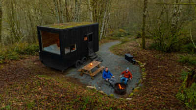 A Postcard Cabins tiny cabin accommodation.