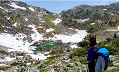 Hiking in the Albanian Alps.