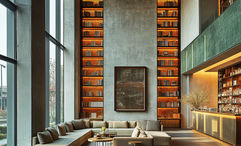 A rendering of the lobby bar at the HQ Hotel Sao Paolo, which is on track to open in 2028.