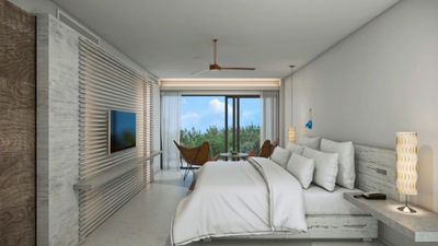 Junior suite bedroom at the Andaz Mayakoba Resort Riviera Maya. Mexico's Andaz Mayakoba Resort Riviera Maya is getting a rebrand, with Hyatt Hotels Corp. unveiling plans to reflag the property under its Alila luxury brand.