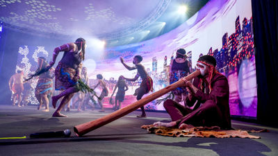 The WTTC Global Summit in Perth opened with a cultural performance by Aboriginal Australians.