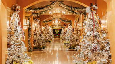 The Royal Sonesta New Orleans transforms into a winter wonderland for the holidays.