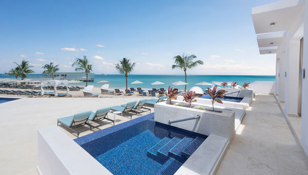 Pool cabanas at the Antigua resort have private plunge pools. The Barbados property will, as well, when it opens in 2026.