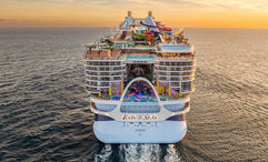 Stern view of Icon of the Seas. Not only is Royal Caribbean Group seeing improvement for sales of on its new tonnage like Icon, but also on its other vessels, CEO Jason Liberty said.