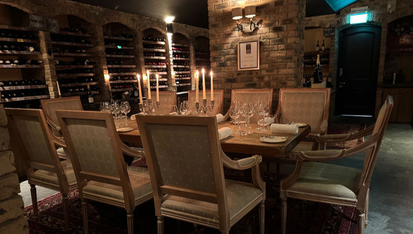 Sheen Falls Lodge's Wine Cellar is a snug, below-ground setting for wine, gin and whiskey tastings as well as prearranged dinners for up to 12.