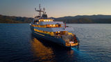 The Aqua Blu sails Indonesia itineraries for Aqua Expeditions.