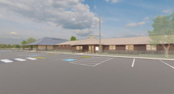 A rendering of the renovated Kilauea Visitor Center.