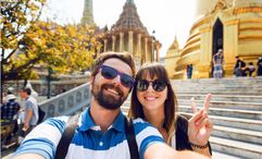 Western tourists in Bangkok.